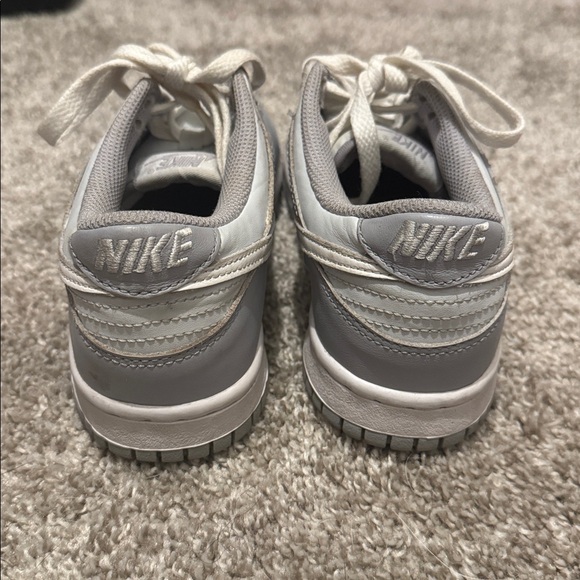 Nike Light Gray and White Low-Top Sneakers